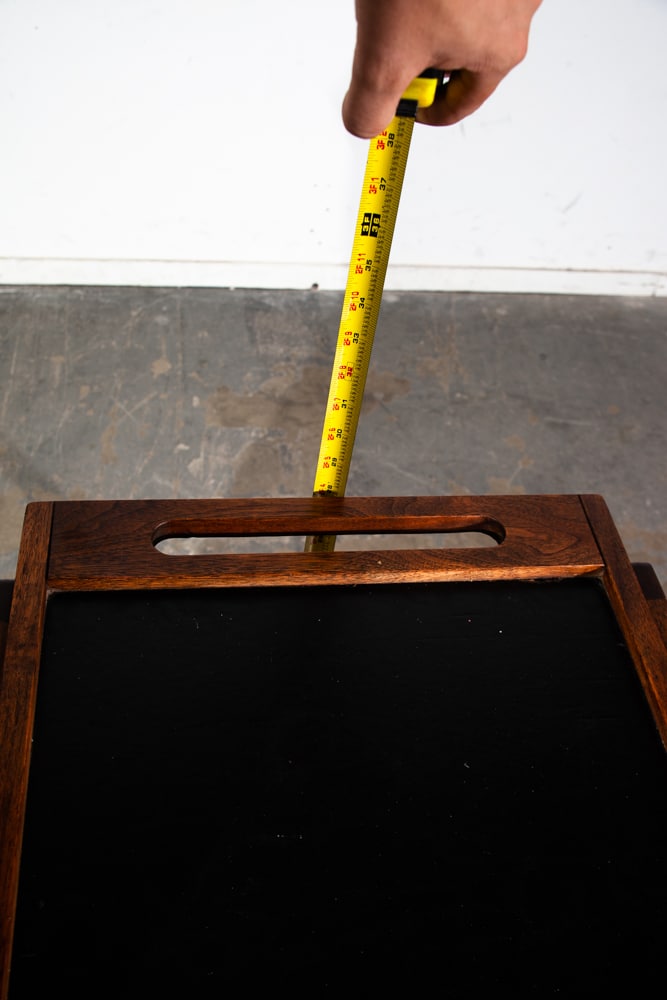 Mid Century Modern Serving Cart Trolley Rolling Tray Black Table Walnut Vintage - Image 11