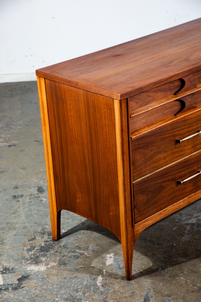 Mid Century Modern Dresser Credenza Kent Coffey 6 Drawer Perspecta Brasilia Wood - Image 7
