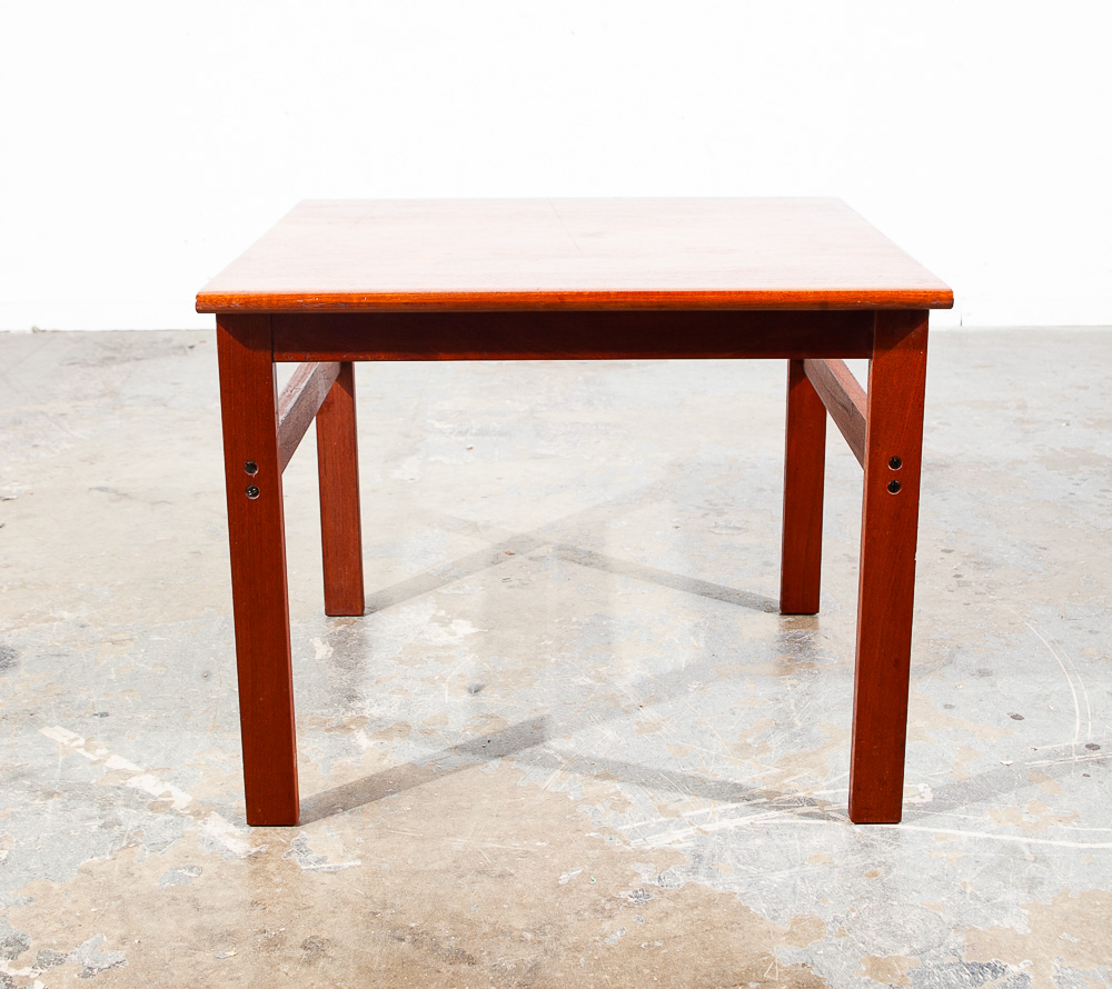 Mid Century Danish Modern End Table Side Square Teak Denmark Illum Wikkelso NM - Image 6