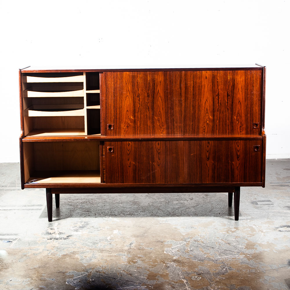 Mid Century Danish Modern Credenza Sideboard Brazilian Rosewood Large Denmark NM - Image 3