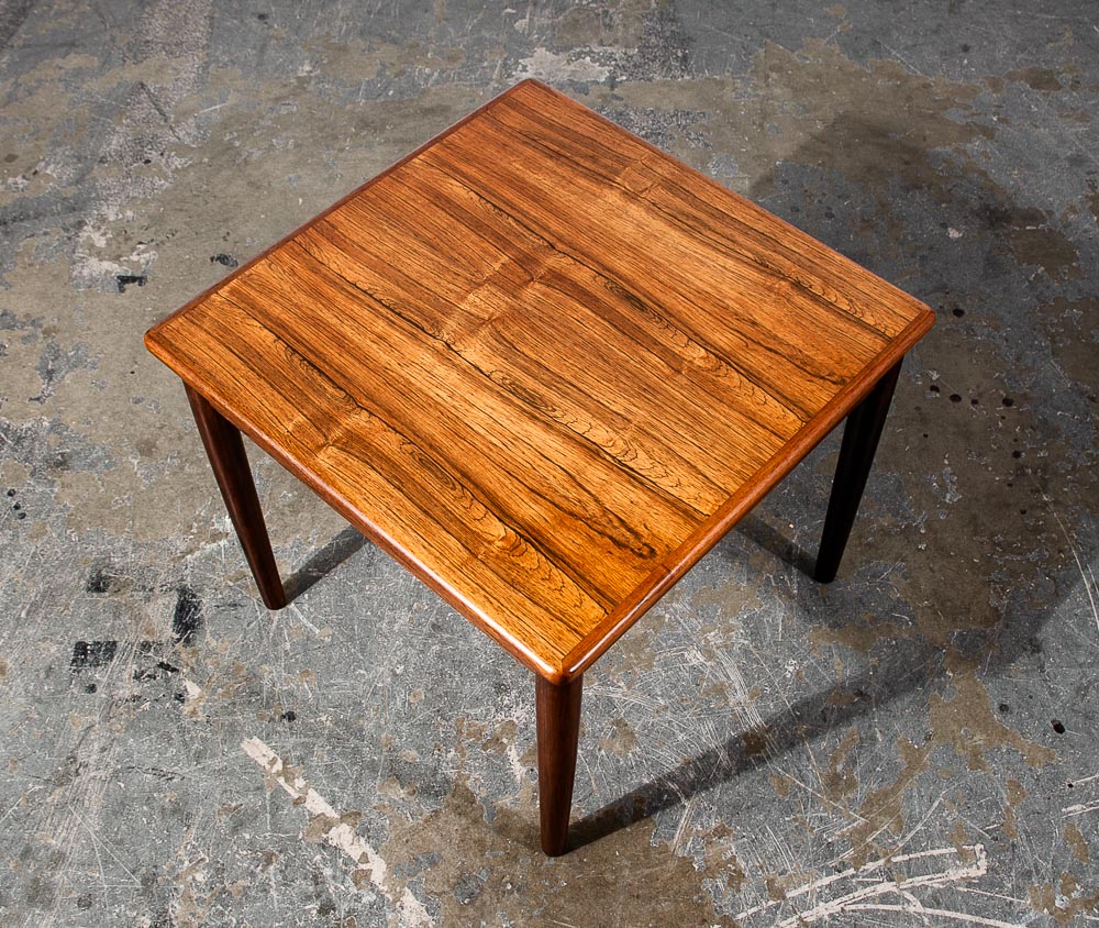 Mid Century Danish Modern End Table Side Square Rosewood Denmark Nightstand Mcm - Image 9