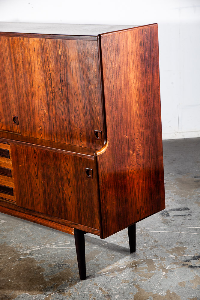 Mid Century Danish Modern Credenza Sideboard Brazilian Rosewood Large Denmark NM - Image 11