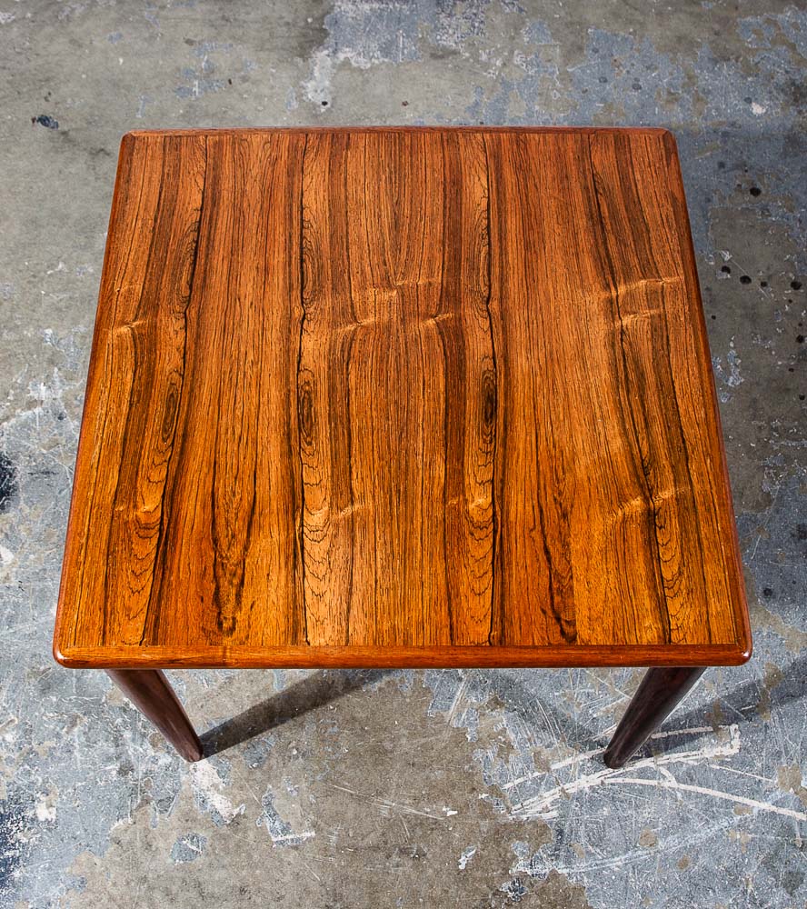 Mid Century Danish Modern End Table Side Square Rosewood Denmark Nightstand Mcm - Image 2