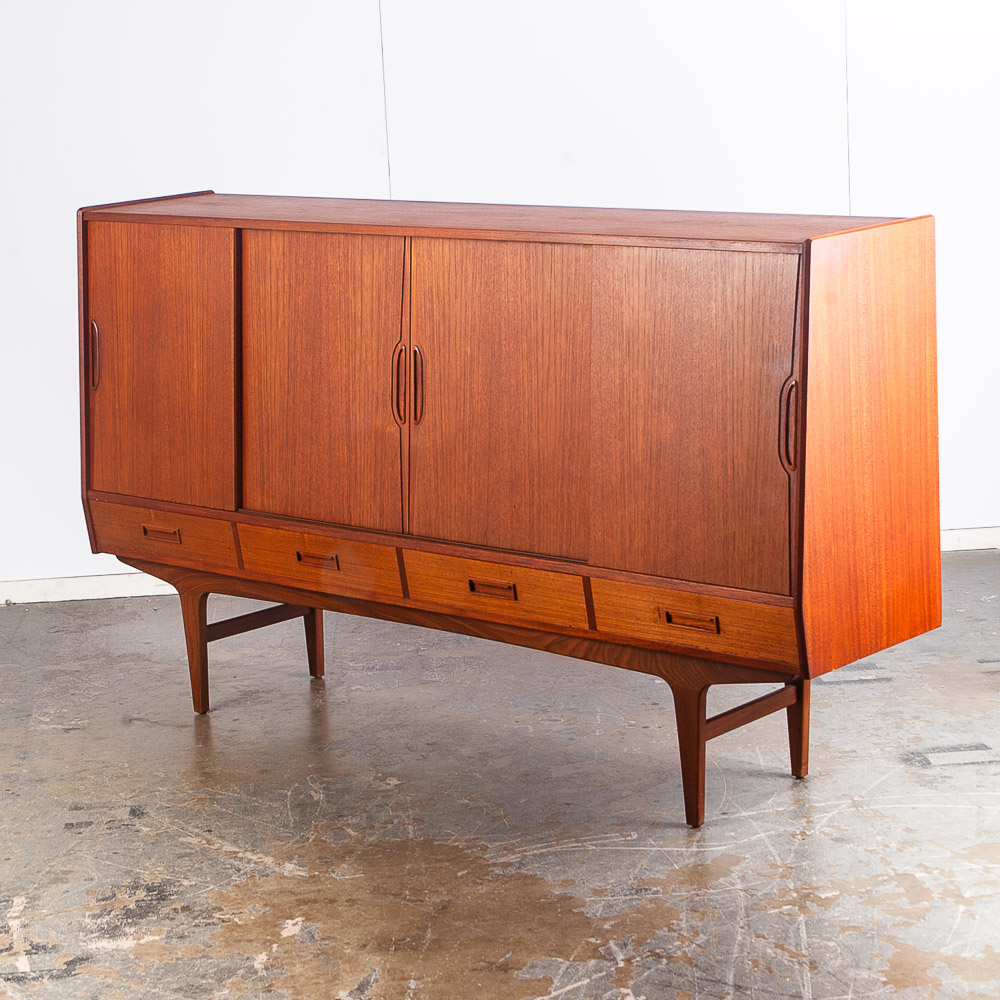 Mid Century Danish Modern Credenza Westergaards Silkeborg Sideboard Large Cabinet