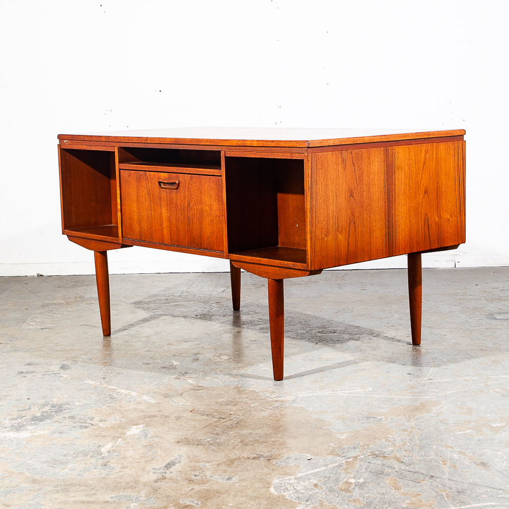 Mid Century Danish Modern Desk Office Executive Teak J Svenstrup Bar Denmark - Image 5