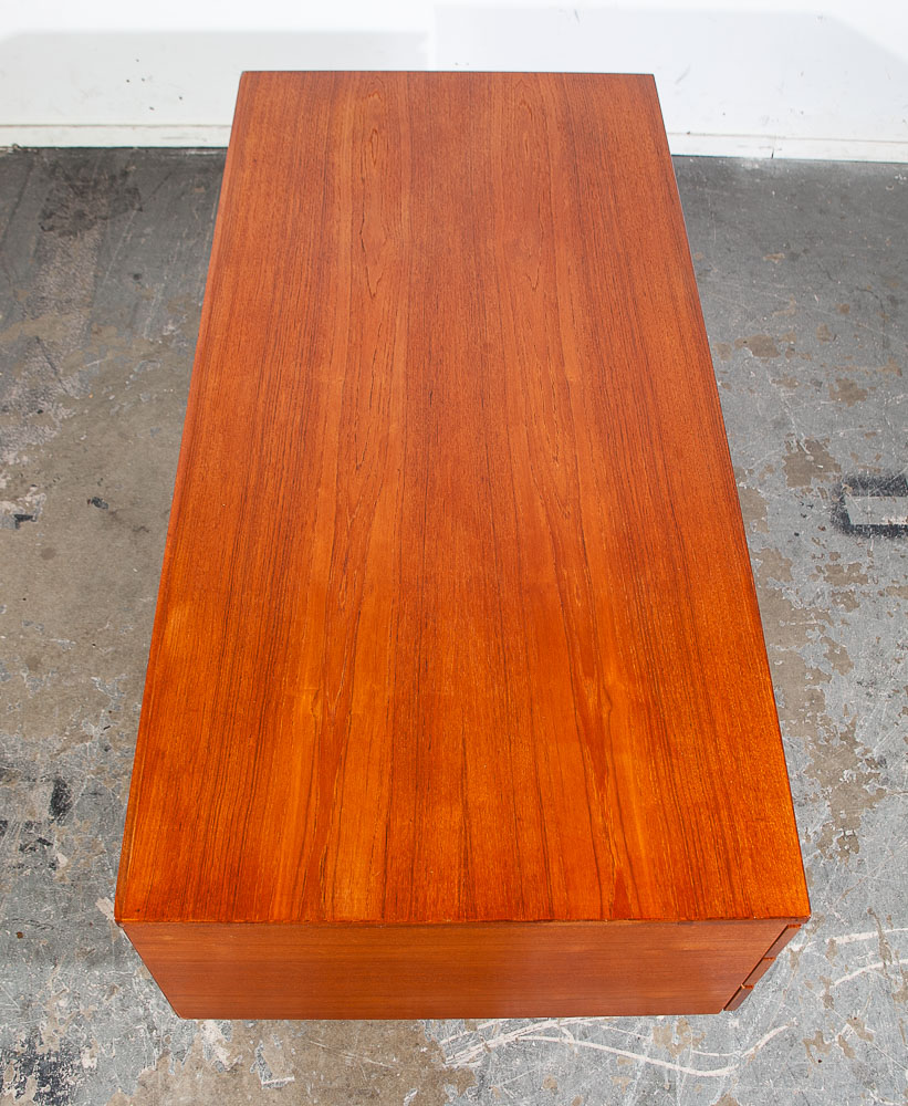 Mid Century Danish Modern Desk Teak Wood Executive Kai Kristiansen Mcm Denmark - Image 8