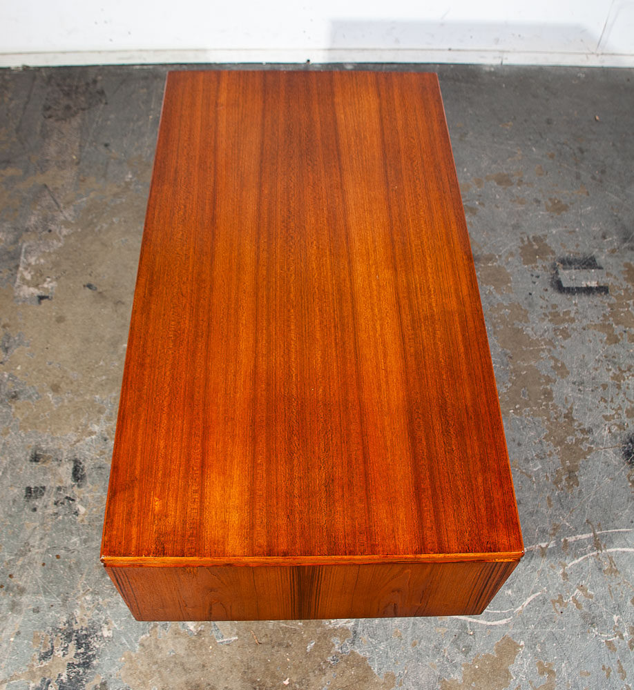 Mid Century Danish Modern Desk Office Executive Teak J Svenstrup Bar Denmark - Image 11