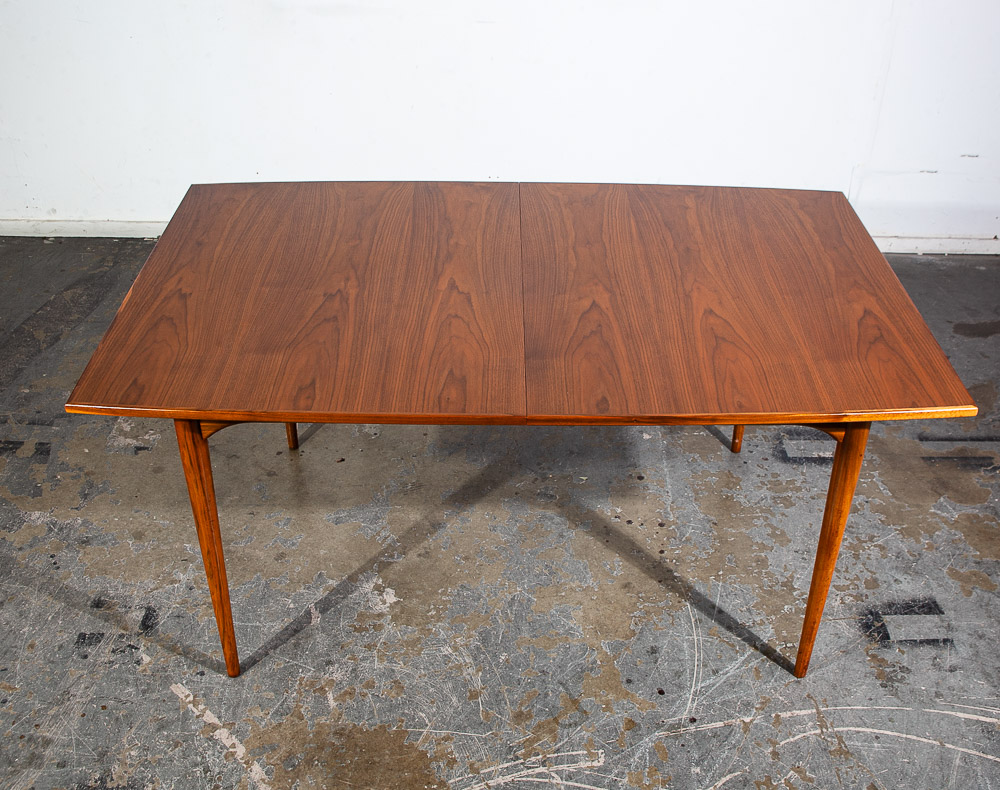 Mid Century Modern Dining Table Walnut Brown Saltman Denmark Danish Rectangular - Image 4