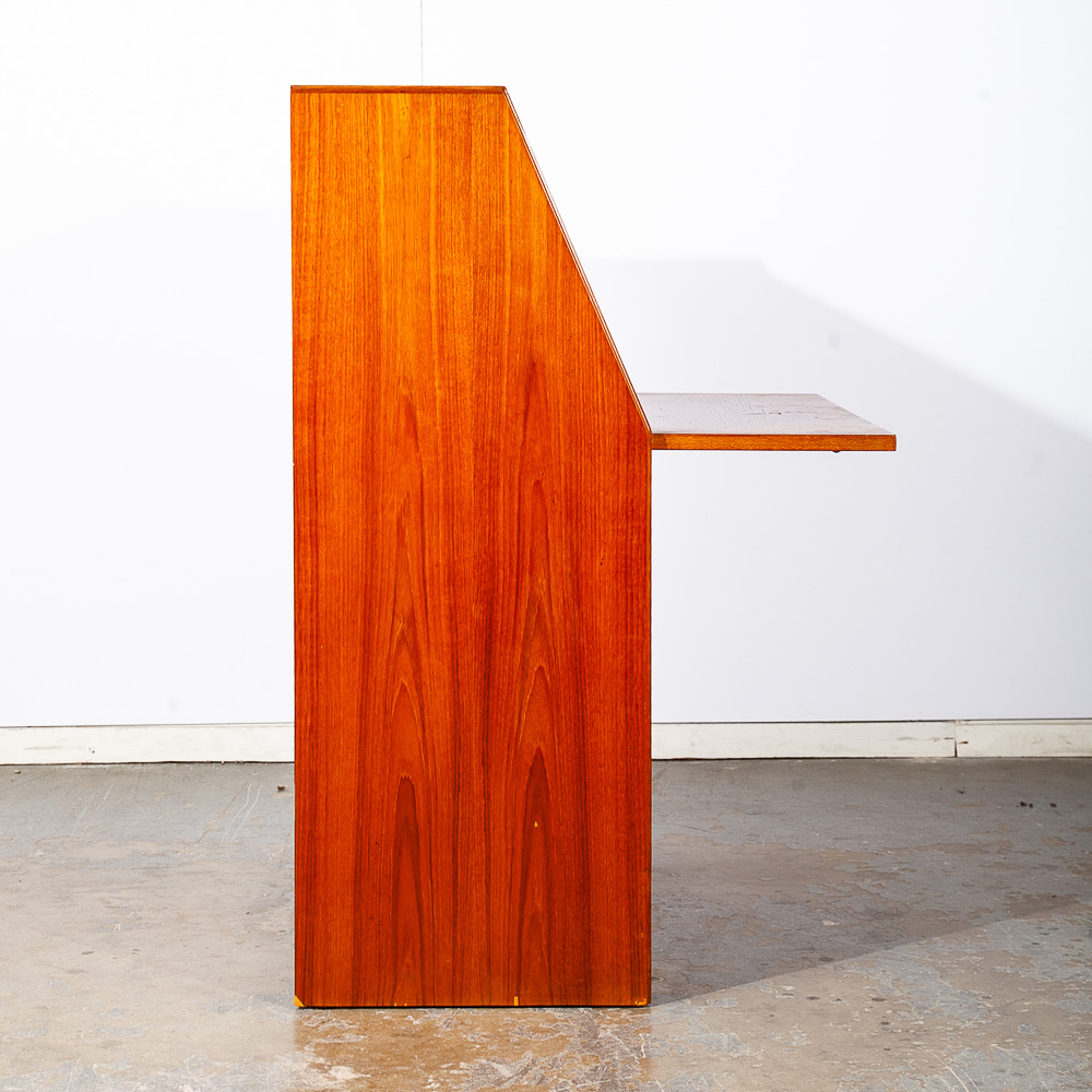 Mid Century Danish Modern Secretary Desk Bureau Denmark Teak Drawers Dyrlund Mcm - Image 5