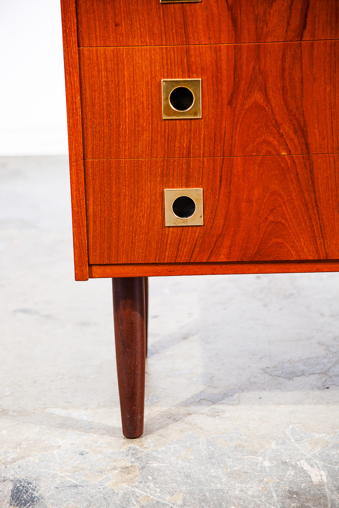 Mid Century Danish Modern Secretary Desk Bureau Denmark Vintage Drawers Vanity - Image 9