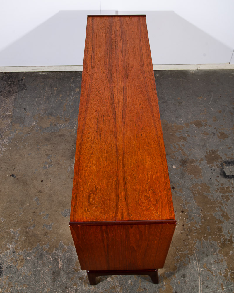 Mid Century Danish Modern Credenza Sideboard Teak Floating Iversen Olsen Drawers - Image 5