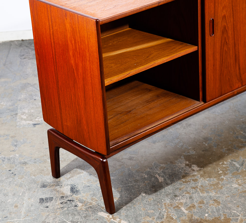 Mid Century Danish Modern Credenza Sideboard Teak Floating Iversen Olsen Drawers - Image 8