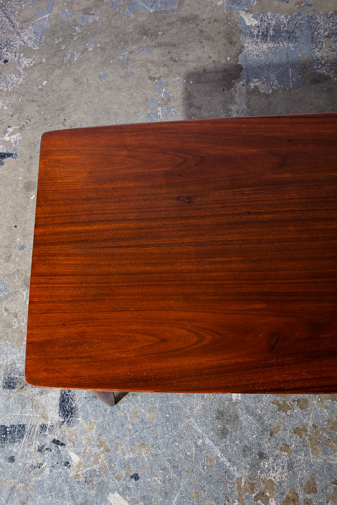 Mid Century Modern Coffee Table Surfboard Solid Walnut Merman Vintage Danish Mcm - Image 8