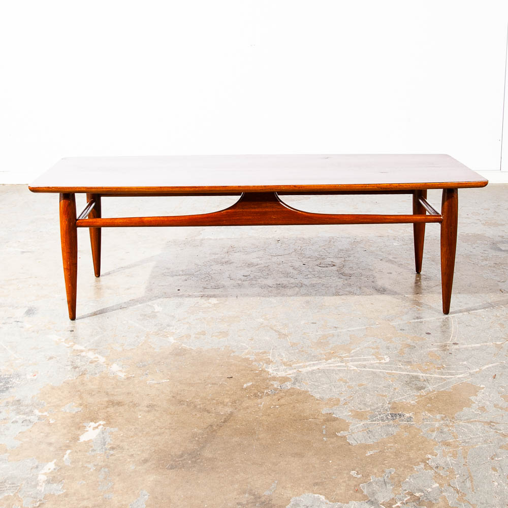 Mid Century Modern Coffee Table Surfboard Solid Walnut Merman Vintage Danish Mcm - Image 2