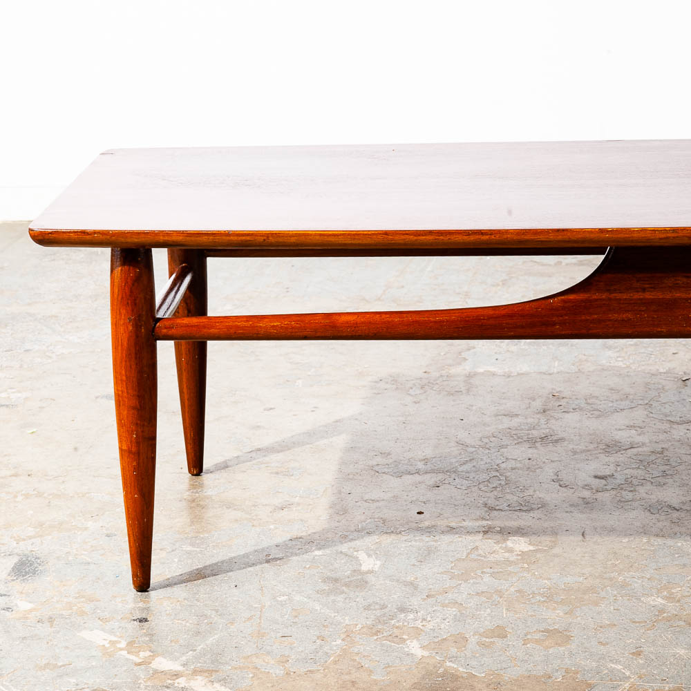 Mid Century Modern Coffee Table Surfboard Solid Walnut Merman Vintage Danish Mcm - Image 10