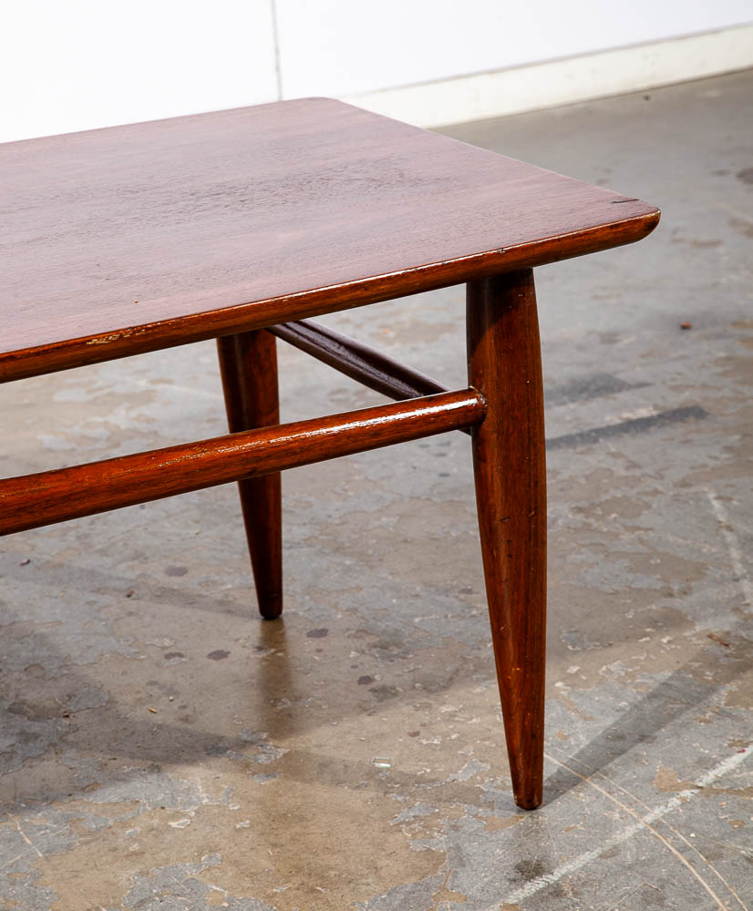 Mid Century Modern Coffee Table Surfboard Solid Walnut Merman Vintage Danish Mcm - Image 9