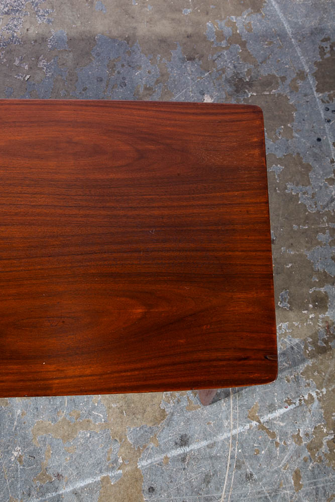 Mid Century Modern Coffee Table Surfboard Solid Walnut Merman Vintage Danish Mcm - Image 7