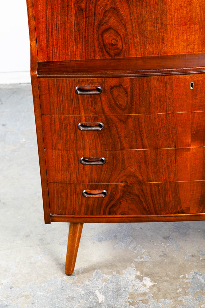 Mid Century Danish Modern Secretary Desk Teak E Jorgensen Drawers Office Vintage - Image 10