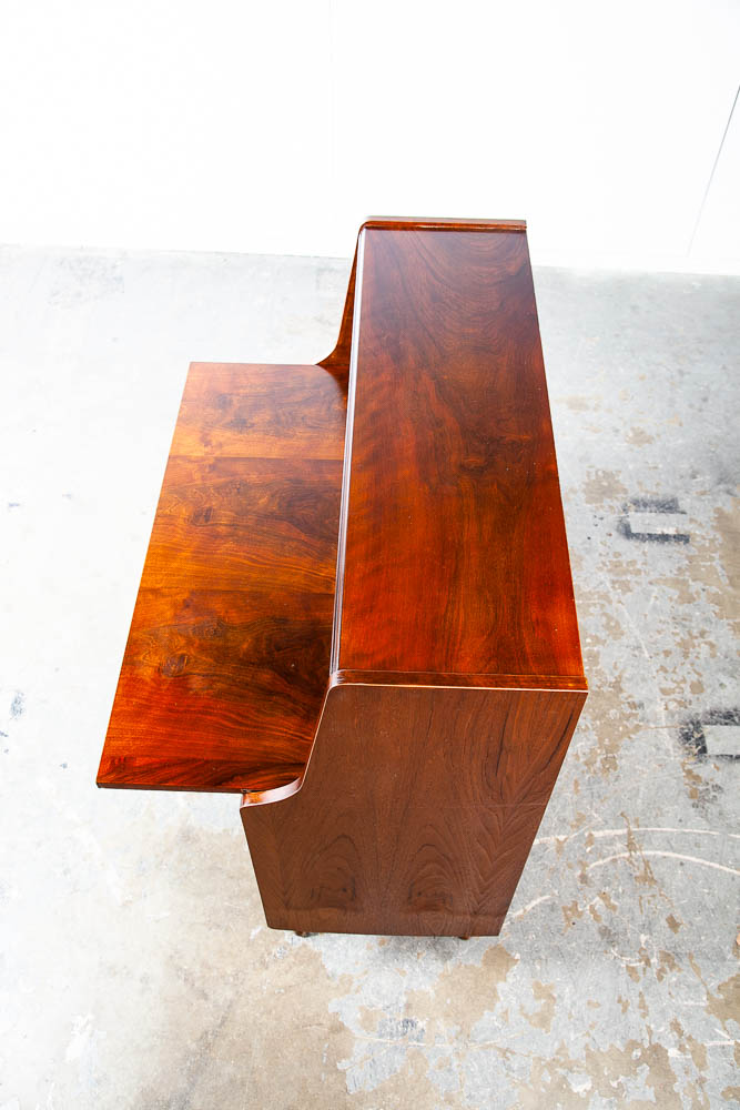 Mid Century Danish Modern Secretary Desk Teak E Jorgensen Drawers Office Vintage - Image 5