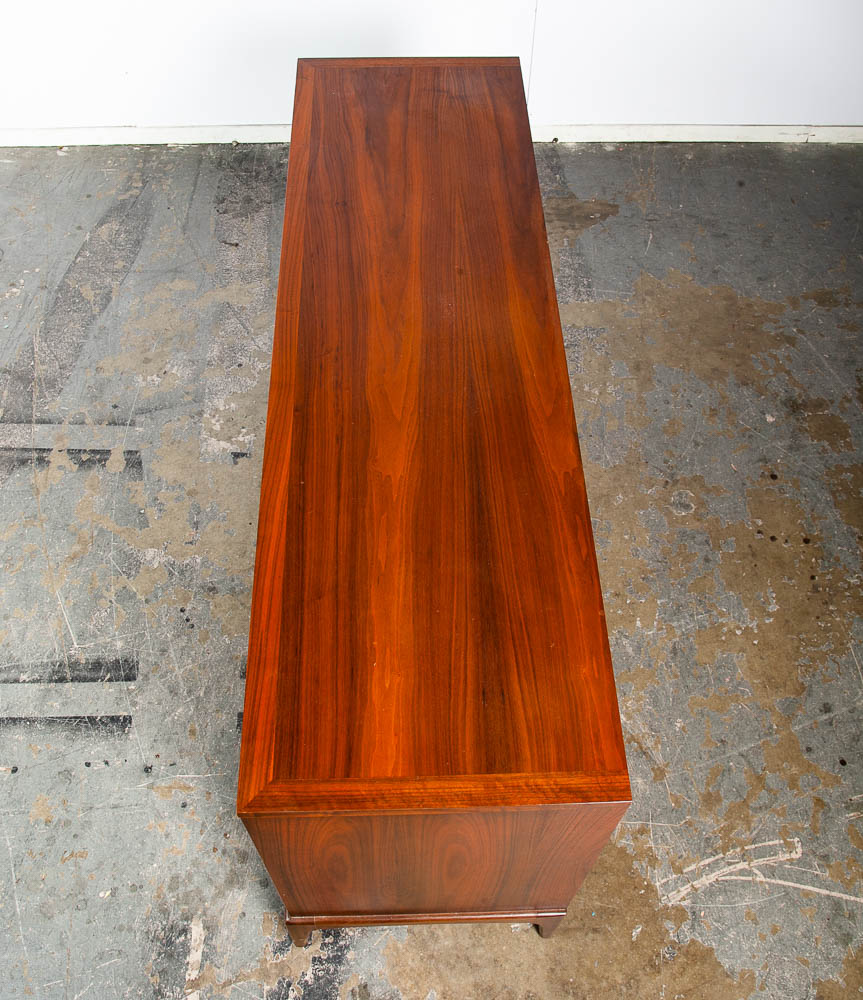 Mid Century Modern Dresser Credenza Lane Rhythm Walnut 6 Drawer Wood Danish Wide - Image 4
