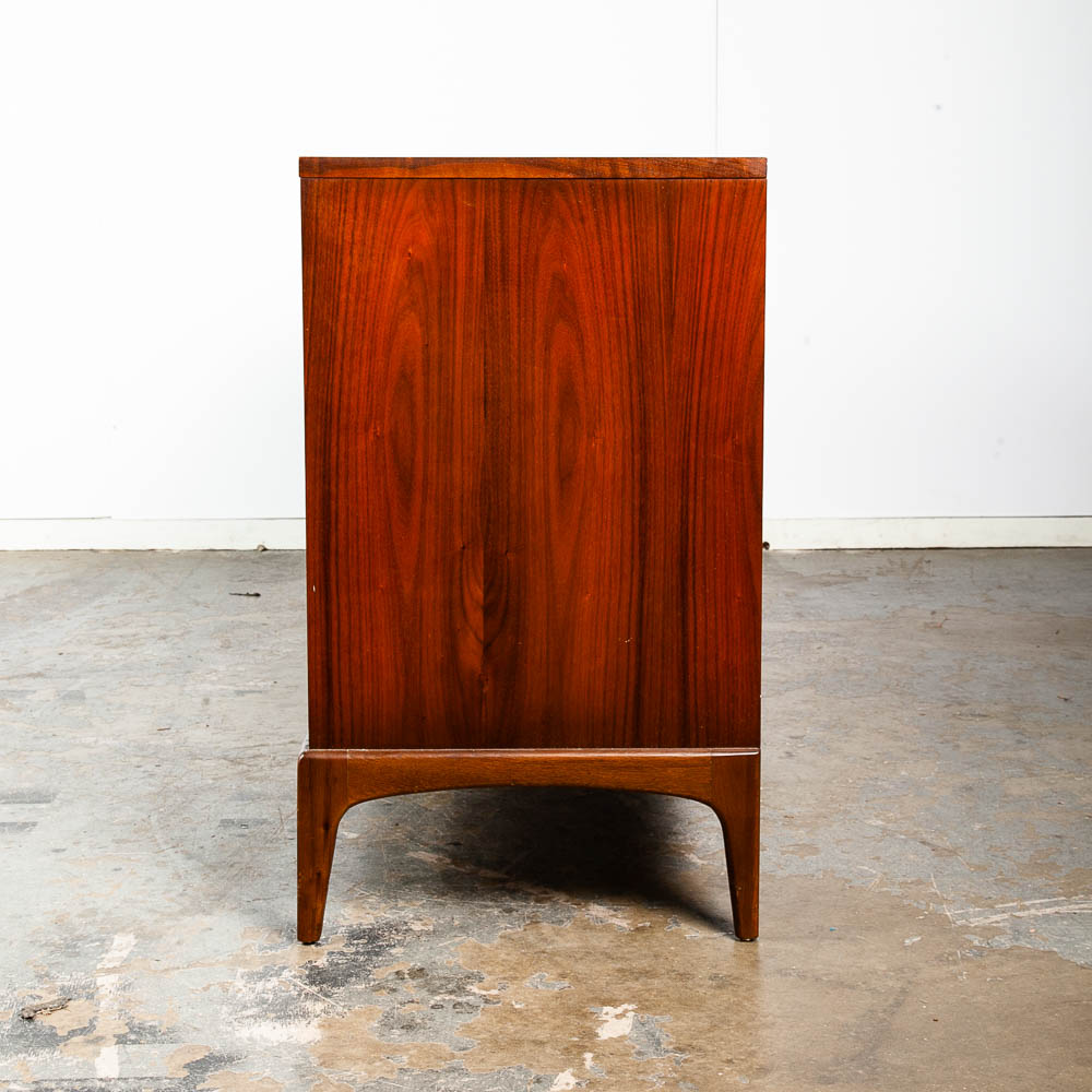 Mid Century Modern Dresser Credenza Lane Rhythm Walnut 6 Drawer Wood Danish Wide - Image 3