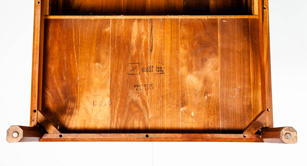 Mid Century Modern Coffee Table Lane First Edition Storage Drawer Danish Wide NM - Image 12
