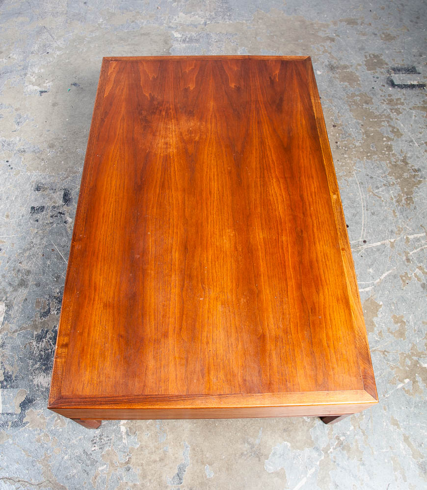 Mid Century Modern Coffee Table Lane First Edition Storage Drawer Danish Wide NM - Image 8