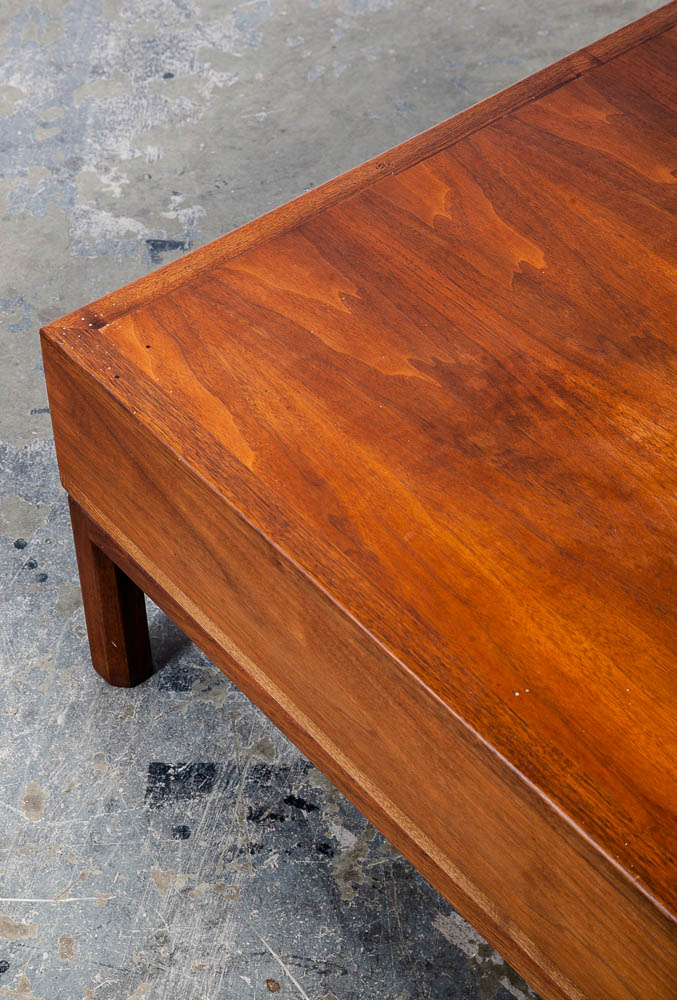 Mid Century Modern Coffee Table Lane First Edition Storage Drawer Danish Wide NM - Image 11