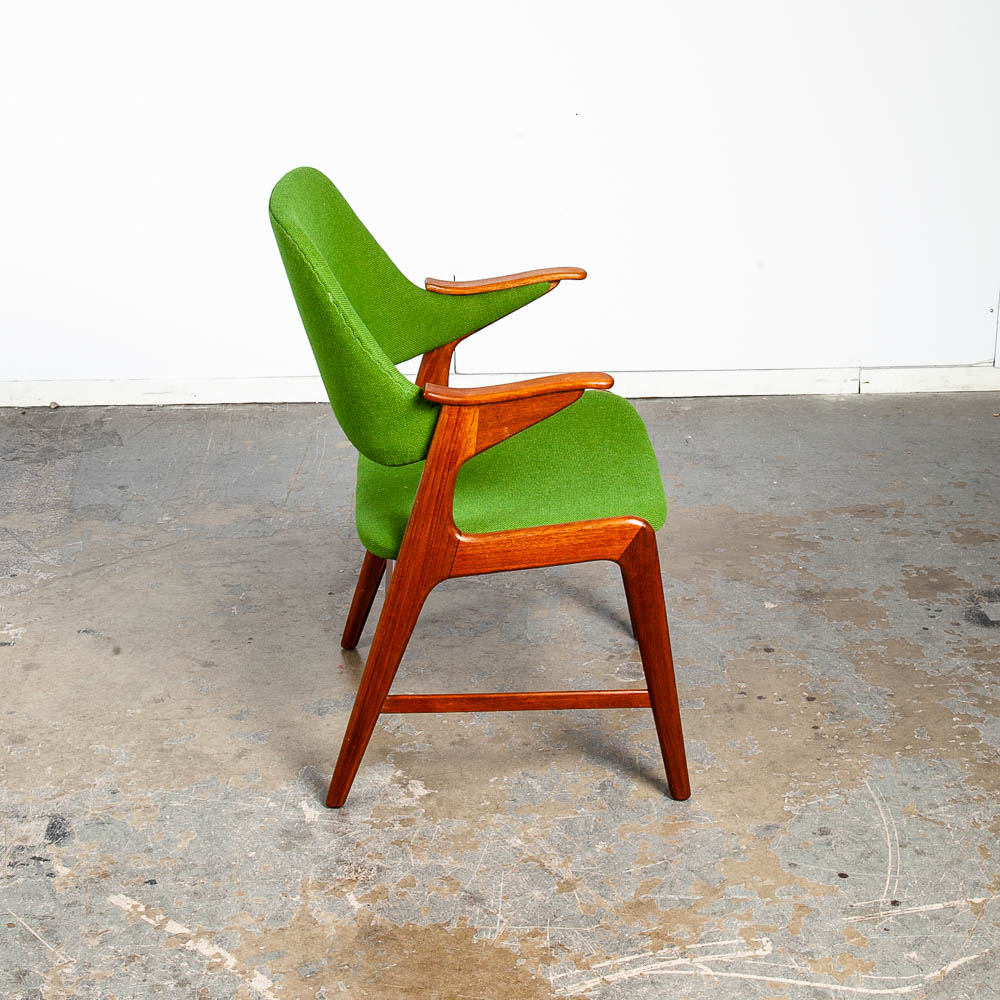 Mid Century Danish Modern Lounge Chair Teak Armchair Green Paws Mcm Denmark - Image 7