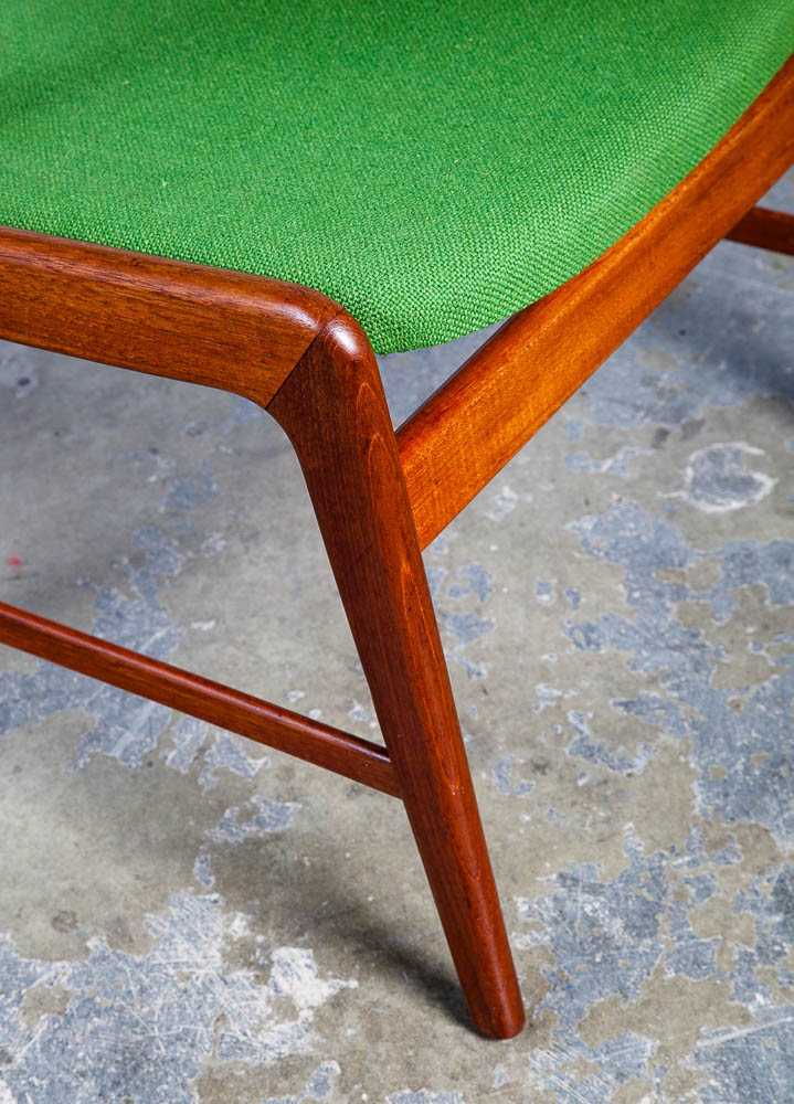 Mid Century Danish Modern Lounge Chair Teak Armchair Green Paws Mcm Denmark - Image 6