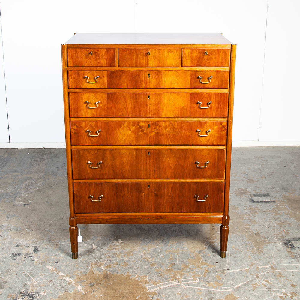 Mid Century Danish Modern Dresser Highboy Teak Wood Denmark 8 Drawer Custom Mcm - Image 2