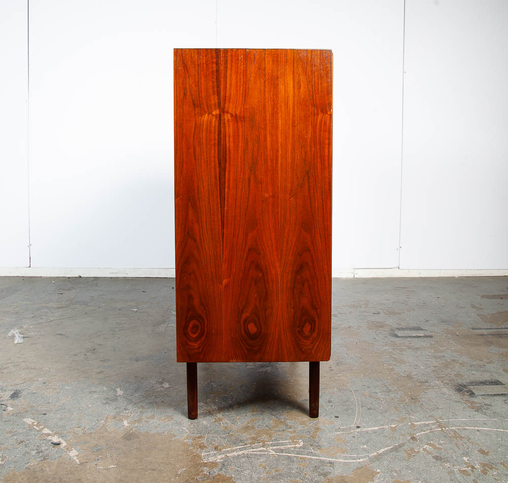 Mid Century Modern Dresser Gentleman's Chest Founders Walnut 6 Drawers Vintage M - Image 3