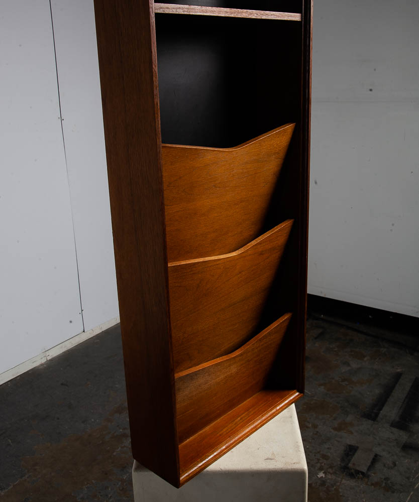Mid Century Modern Clock Howard Miller Model 590 File Cabinet Arthur Umanoff Mcm George Nelson Walnut Wood Peter Pepper - Image 8