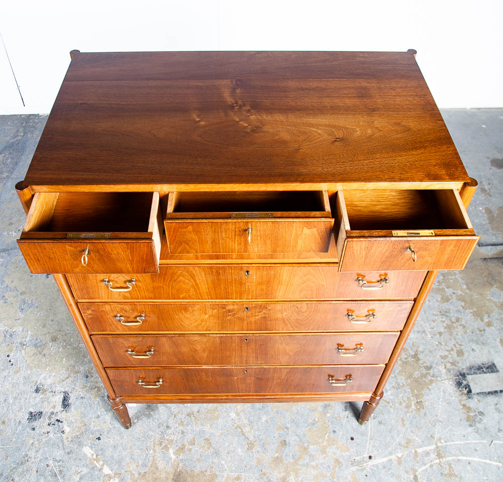 Mid Century Danish Modern Dresser Highboy Teak Wood Denmark 8 Drawer Custom Mcm - Image 6