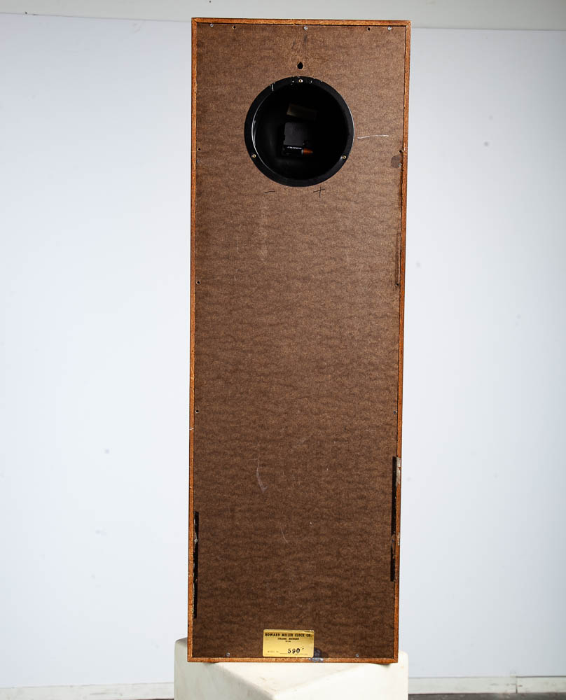 Mid Century Modern Clock Howard Miller Model 590 File Cabinet Arthur Umanoff Mcm George Nelson Walnut Wood Peter Pepper - Image 9