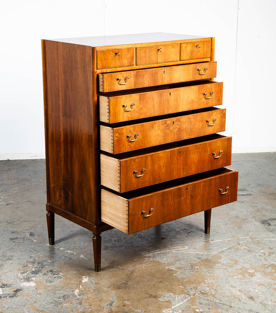 Mid Century Danish Modern Dresser Highboy Teak Wood Denmark 8 Drawer Custom Mcm - Image 3