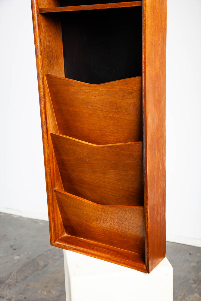 Mid Century Modern Clock Howard Miller Model 590 File Cabinet Arthur Umanoff Mcm George Nelson Walnut Wood Peter Pepper - Image 4