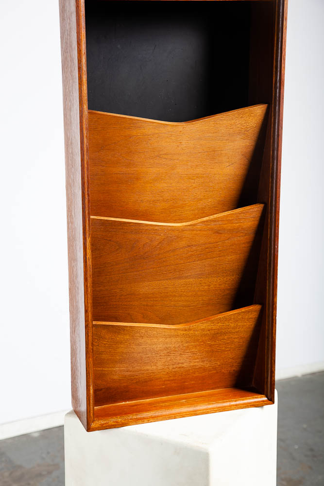 Mid Century Modern Clock Howard Miller Model 590 File Cabinet Arthur Umanoff Mcm George Nelson Walnut Wood Peter Pepper - Image 7