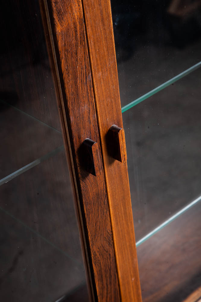 Mid Century Danish Display Cabinet Kai Kristiansen FM Brazilian Rosewood Doors Vintage - Image 7