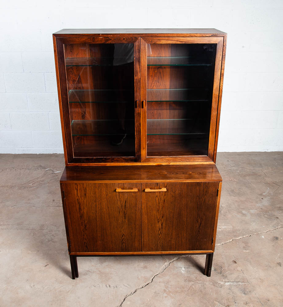 Mid Century Danish Display Cabinet Kai Kristiansen FM Brazilian Rosewood Doors Vintage - Image 6