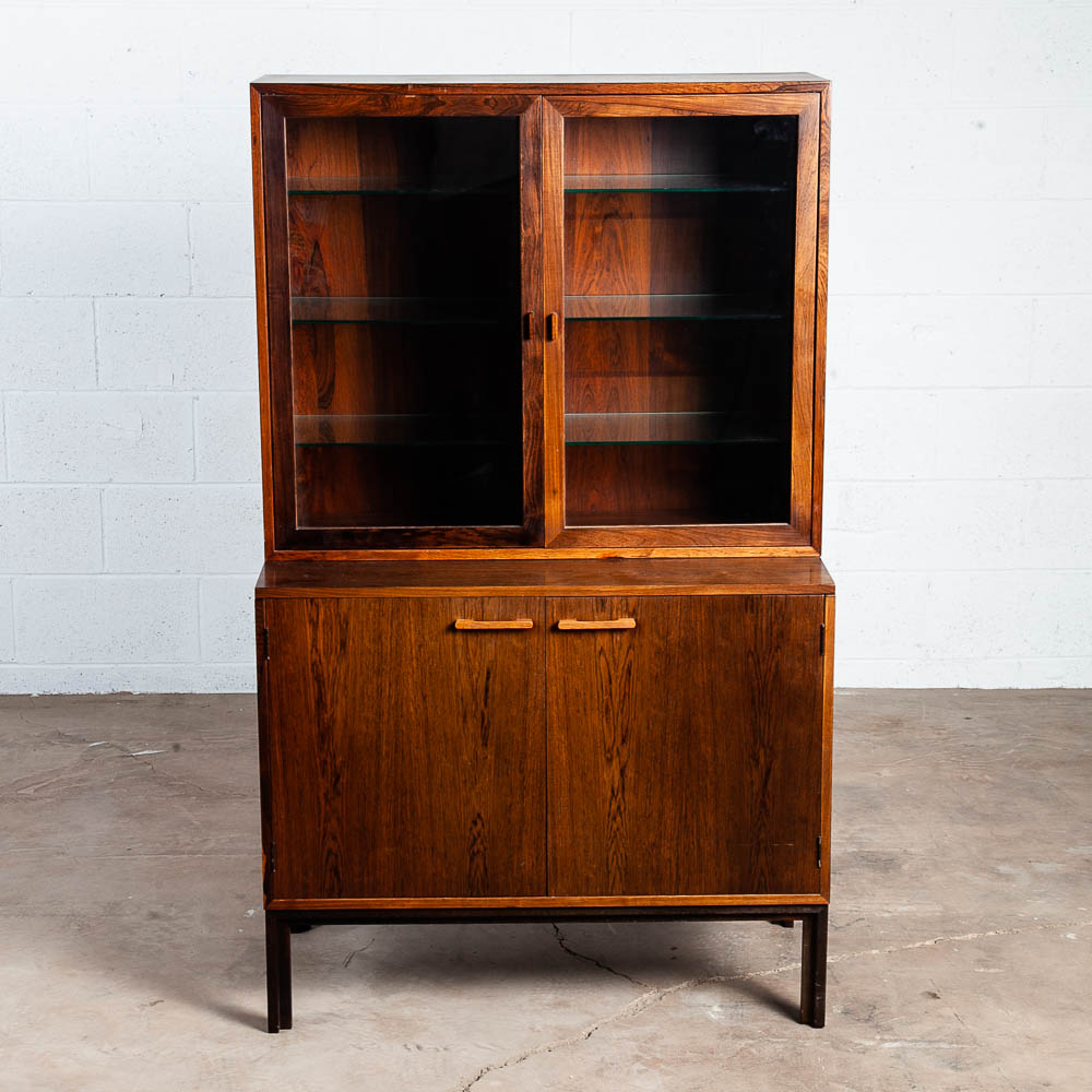 Mid Century Danish Display Cabinet Kai Kristiansen FM Brazilian Rosewood Doors Vintage - Image 2