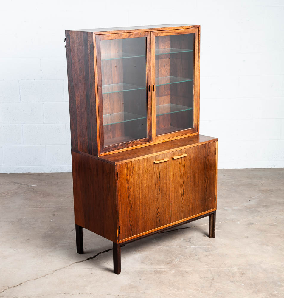 Mid Century Danish Display Cabinet Kai Kristiansen FM Brazilian Rosewood Doors Vintage - Image 3