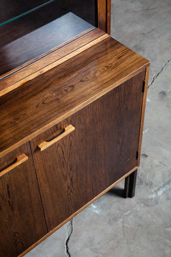 Mid Century Danish Display Cabinet Kai Kristiansen FM Brazilian Rosewood Doors Vintage - Image 10