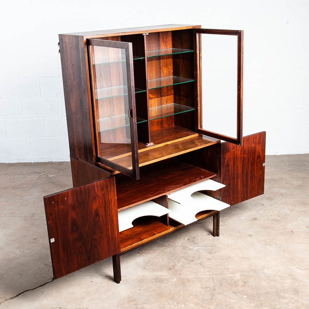 Mid Century Danish Display Cabinet Kai Kristiansen FM Brazilian Rosewood Doors Vintage - Image 4