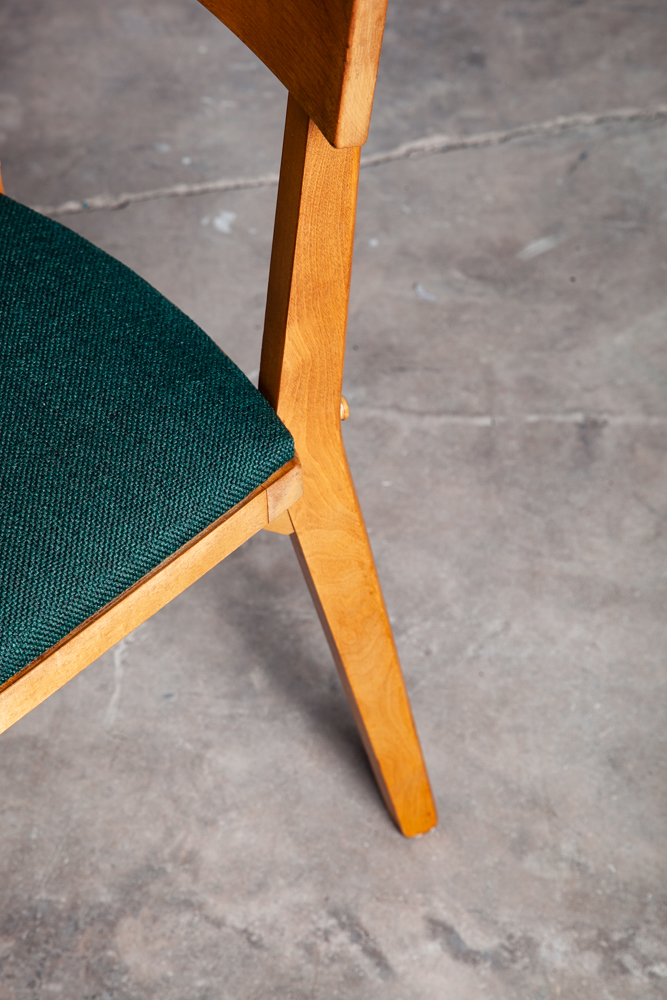 Mid Century Modern Dining Chairs Set 4 Conant Ball Russell Wright Green Birch Vintage - Image 11