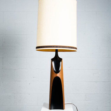 Mid Century Modern Table lamp Wood Metal Shade Working Light Lighting Brasilia