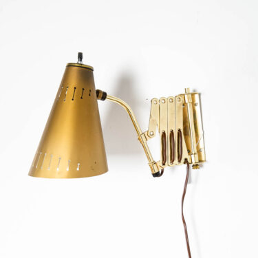 Mid Century Modern Lamp Wall Sconce Brass Thurston Lightolier Brass Metal Gold