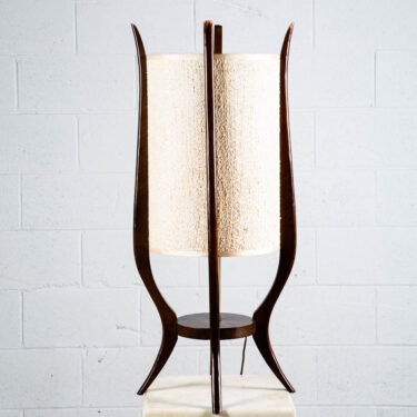 Mid Century Modern Table lamp Wood Brass Modeline Adrian Pearsall Light Lighting