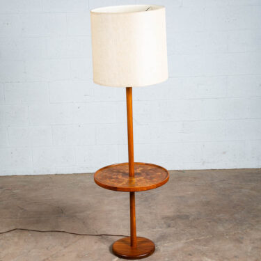 Mid Century Modern Floor Lamp Martz Marshall Studios Walnut Table Wood Mosaic M