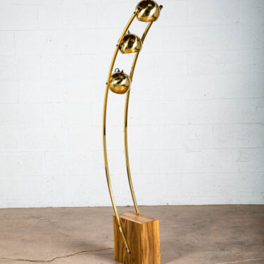 Mid Century Modern Floor Lamp Arc Nova of California Light MCM Brass Gold Orb Eye Tall Large Lighting